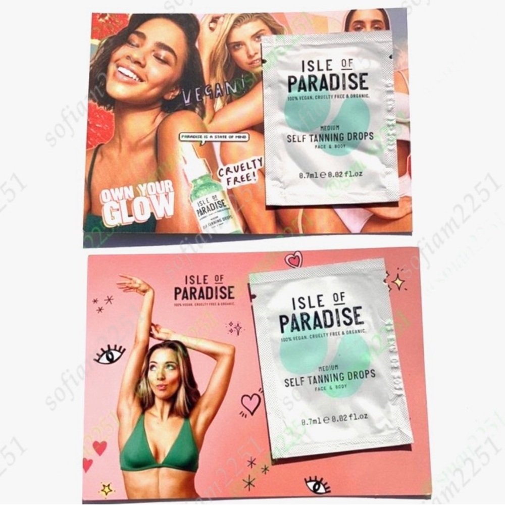COPY - 5️⃣/$25!💚Isle Of Paradise Tanning Drops 2Pc in Medium SEALED!